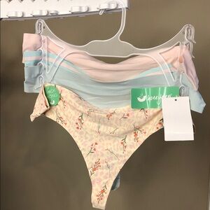 Honeydew Intimates Pastel Floral & Solid Thongs - Pink, Mint, Light Blue